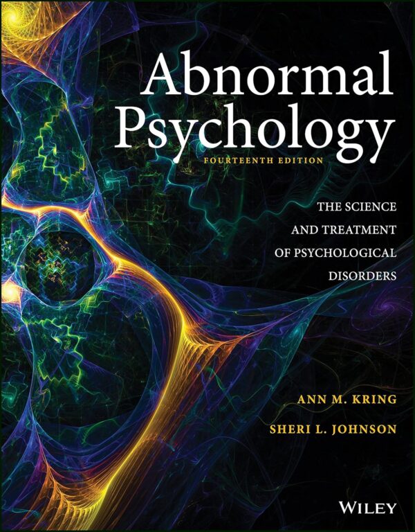 Test bank for Abnormal Psychology, 14th Edition