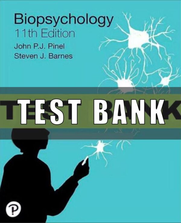 Test Bank for Biopsychology 11th Edition Pinel