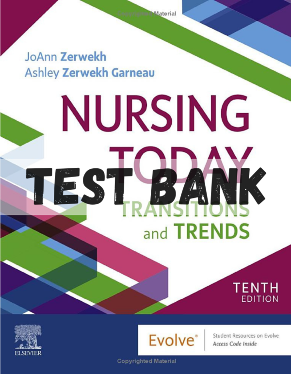 Test Bank for Nursing Today: Transition and Trends, 10th Edition by Zerwekh